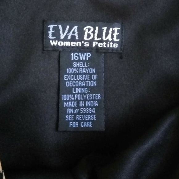 Eva Blue Womens Petite Floral Casual Dress - Picture 8 of 8